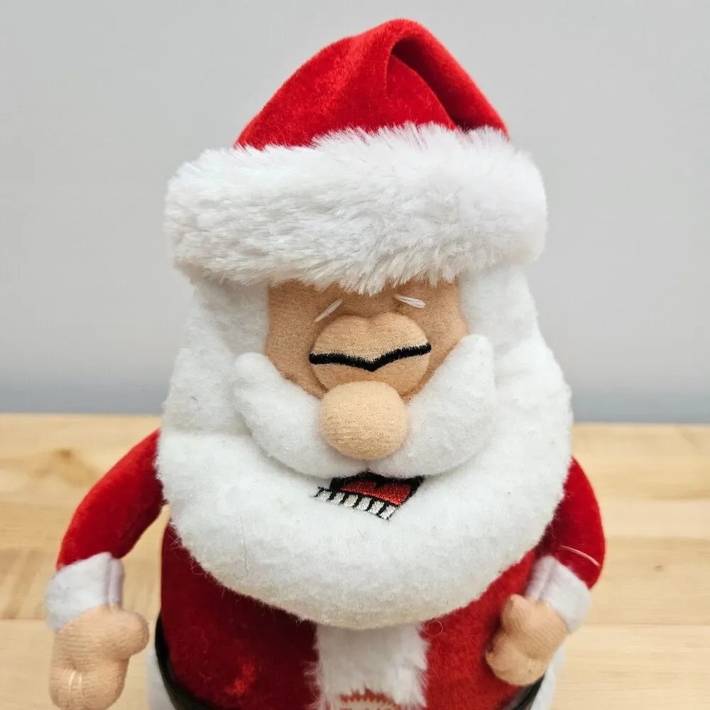 WORKS Tekky Toys 2007 Tickle Santa Claus Animated Plush Laughing VIDEO Christmas